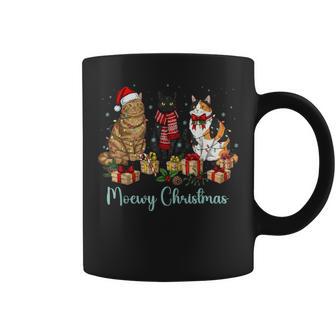 Moewy Christmas Cute Cat Santa Hat Xmas Girl Coffee Mug - Thegiftio