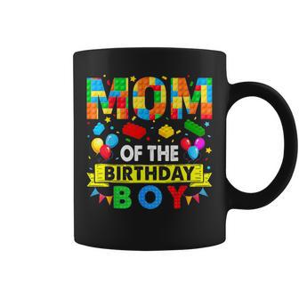Mom Of The Birthday Boy Master Builder Blocks Toy Building Coffee Mug - Thegiftio