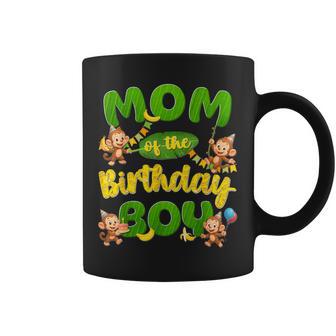 Mom Of The Birthday Boy Monkey Family Matching Party Coffee Mug - Thegiftio UK