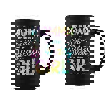 Momma Of The Birthday Girl Tie Dye Girl Bday Party Coffee Mug - Monsterry