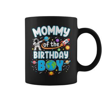 Mommy Of The Birthday Boy Astronaut Family Space Planets Coffee Mug - Monsterry