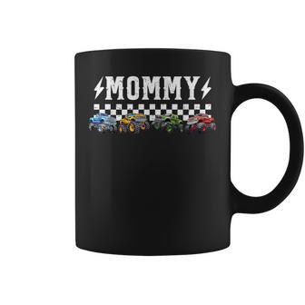 Mommy Retro Monster Truck Family Crew Birthday Matching Coffee Mug - Monsterry
