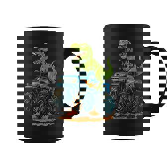 Monster Truck Dinosaur Birthday Party Monster Truck Boy Coffee Mug | Mazezy