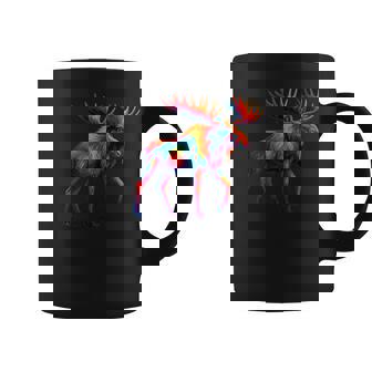 Moose Paint Drip Zoo Favorite Animal Alaska Canada Coffee Mug | Mazezy