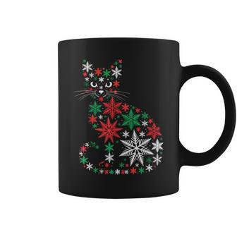 Motif Flocons De Neige Pour Amoureux Des Chats Tasse - Cadeauxyz