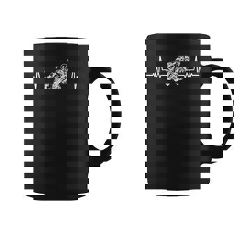 Moto Gp Carreras Latido Del Corazón Motocicleta Motocicletas Moteros Humor Taza de café - Regaloses