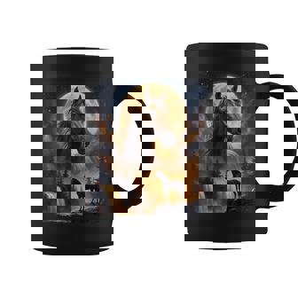 Mystical Retro Majestic Horse Spirit Animal Full Moon Nature Coffee Mug | Seseable FR