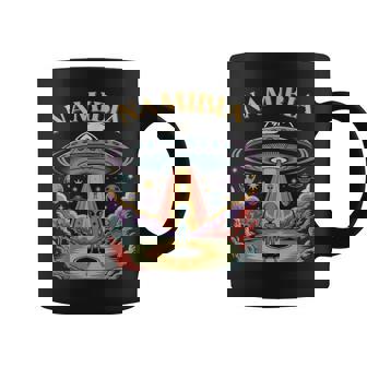 Namibia Alien UFO Abduction Retro Sci-Fi Art Coffee Mug | Mazezy