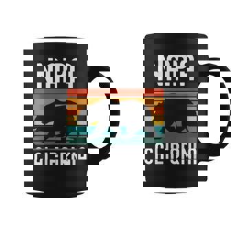 Napa California Bear Wine Country Tasting Valley Lover Retro Coffee Mug | Mazezy