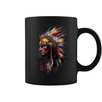 Native American Pride Native American Feather Headdress Coffee Mug | Seseable CA