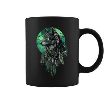Native American Wolf Native American Pride Indian Tribe Coffee Mug | Seseable CA
