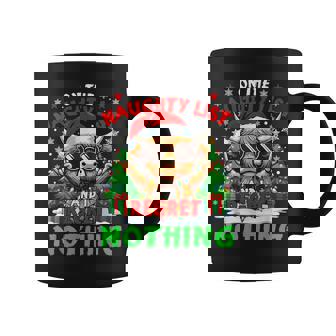 On The Naughty List And Reget Nothing Christmas Highland Cow Coffee Mug | Mazezy