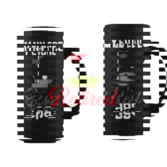 My New Office Retired 2025 Golf Retirement Coffee Mug | Mazezy