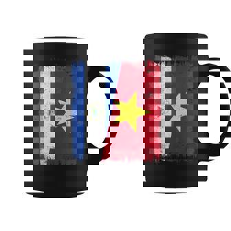 Nicaragua Vietnam Half Flag Nicaraguan Vietnamese History Coffee Mug | Mazezy