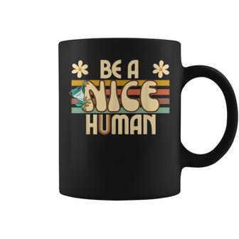 Be A Nice Human Retro Kindness Coffee Mug - Thegiftio UK