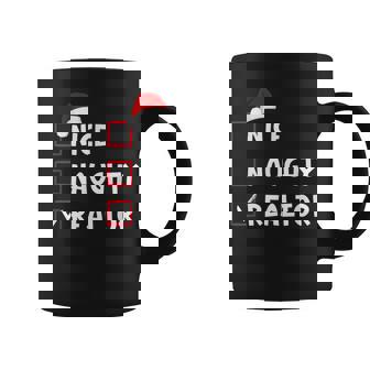 Nice Naughty Realtor Christmas List Coffee Mug | Mazezy