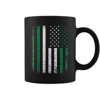 Nigerian American Flag Nigerian Roots Nigeria America Coffee Mug | Mazezy
