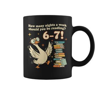 How Many Night A Week Should You Be Reading 67 Teacher Goose Coffee Mug - Thegiftio UK