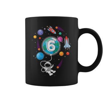Niños 6 Años Cumpleaños Niño Astronauta Espacio 6Th B-Day Taza de café - Regaloses