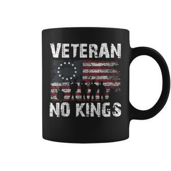 No Kings Vintage America Flag Veterans Coffee Mug - Thegiftio UK