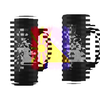 North Macedonia Bosnia And Herzegovina Half Flag Coffee Mug | Mazezy