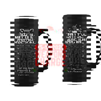 North Pole Correctional Weapons Charge For Having His Guns Coffee Mug | Mazezy