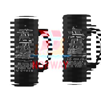 Norway Flag And Ship Norwegian Vacation Coffee Mug | Mazezy