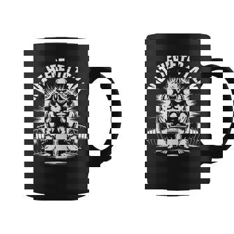 Not Here To Talk Bigfoot Weightlifting Gym Tank Top Coffee Mug | Mazezy