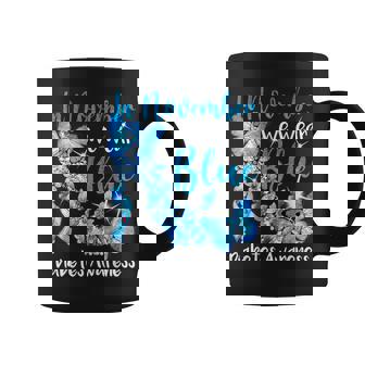 In November We Wear Blue Butterflies Diabetes Awareness Coffee Mug | Mazezy