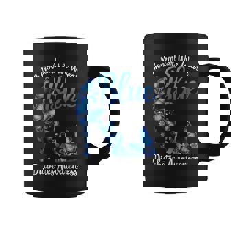 In November We Wear Blue Diabetes Awareness Heart Product Coffee Mug | Mazezy