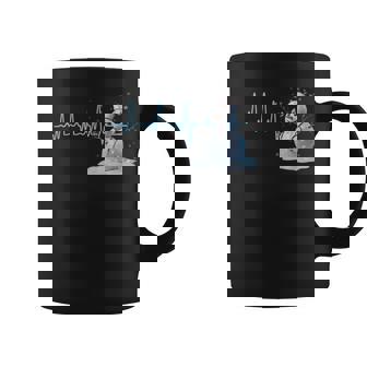 Nurse Snowman Heartbeat Pulse Medical Christmas Career Xmas Coffee Mug - Monsterry