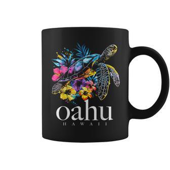 Oahu Hawaii Sea Turtle Hawaiian Surfer Souvenir Coffee Mug - Thegiftio UK