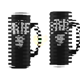 Oak Flag Heart Of Ensign Of Maine Emblem Hometown Pride & Coffee Mug | Mazezy