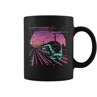 Obra De Arte Ferroviaria Amante De Los Trenes Manga Larga Taza de café - Regaloses