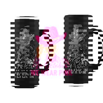 In October We Wear Pink Cowgirl Breast Cancer Awareness Coffee Mug | Seseable FR