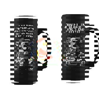 Oh What Fun Is It To Ride Santa Driving Golf Cart Coffee Mug | Mazezy
