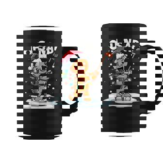 Oh Snap Gingerbreadman Golfer Golf Christmas Golfing Coffee Mug | Mazezy