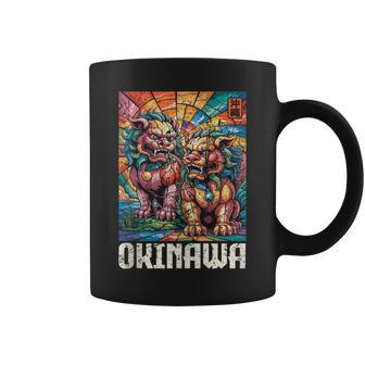 Okinawa Shisa Lions Japan Kanji Anime Otaku Souvenir Tank Top Coffee Mug | Mazezy