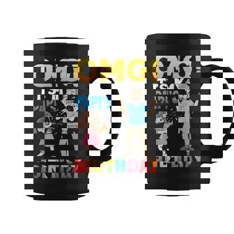 OMG It's My Papi's Birthday Grandfather With Granddaughter Coffee Mug | Mazezy