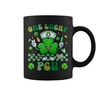 One Lucky Pcu St Patrick’S Day Progressive Care Nurse Coffee Mug - Thegiftio
