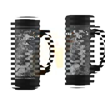 Opossum Drinking Iced Coffee Animal Meme Possum Humor Coffee Mug - Thegiftio