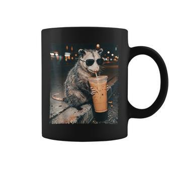 Opossum Drinking Iced Coffee Possum Meme Women Coffee Mug | Seseable UK