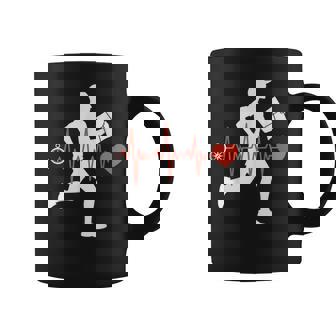 Orienteering Heartbeat EKG Map And Compass Navigation Coffee Mug | Mazezy