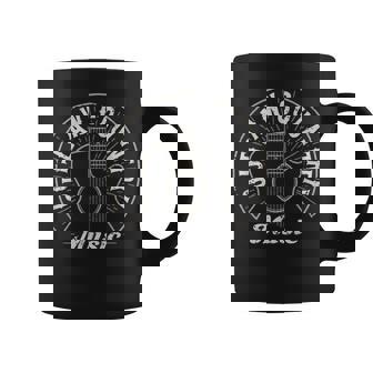 Outlaw Country Music Guitar Outline Coffee Mug | Mazezy