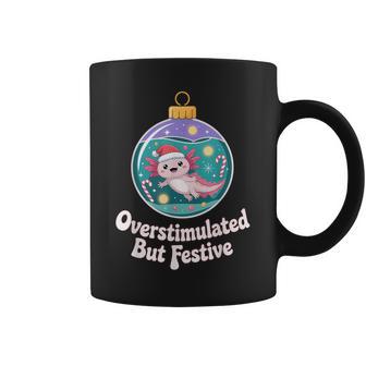 Overstimulated But Festive Axolotl Christmas Coffee Mug - Thegiftio UK