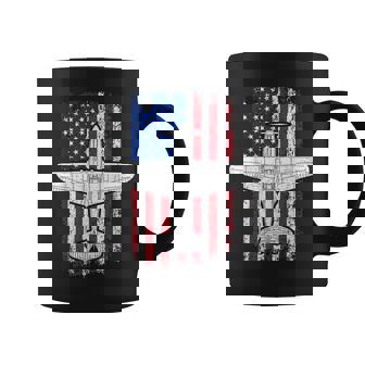 P-40 Warhawk Flag USA Military WW2 Fighter Aircraft Bomber Coffee Mug | Mazezy