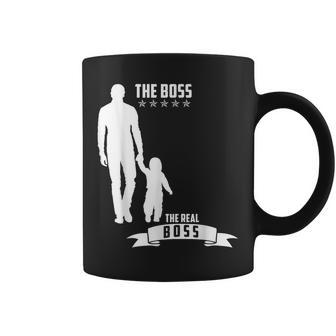 Padre &Ohn Papa &Ohn Boss Divertido Look Para Parejas Taza de café - Regaloses