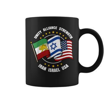 Pahlavi Monarchy Iran Israel Usa Alliance Strength Coffee Mug | Mazezy