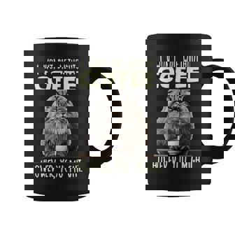 Pallas Cat T コーヒー愛好家のための朝の不満 マヌルネコ 長袖tシャツ コーヒーマグ - Kawaiitshirt