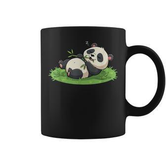 Panda Endormi Mangeant Un Animal Kawaii En Bambou Tasse - Cadeauxyz